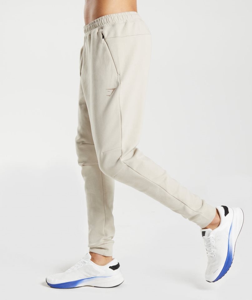 Men's Gymshark Rest Day Knit Jogger Cream | NZ 0AJXIT